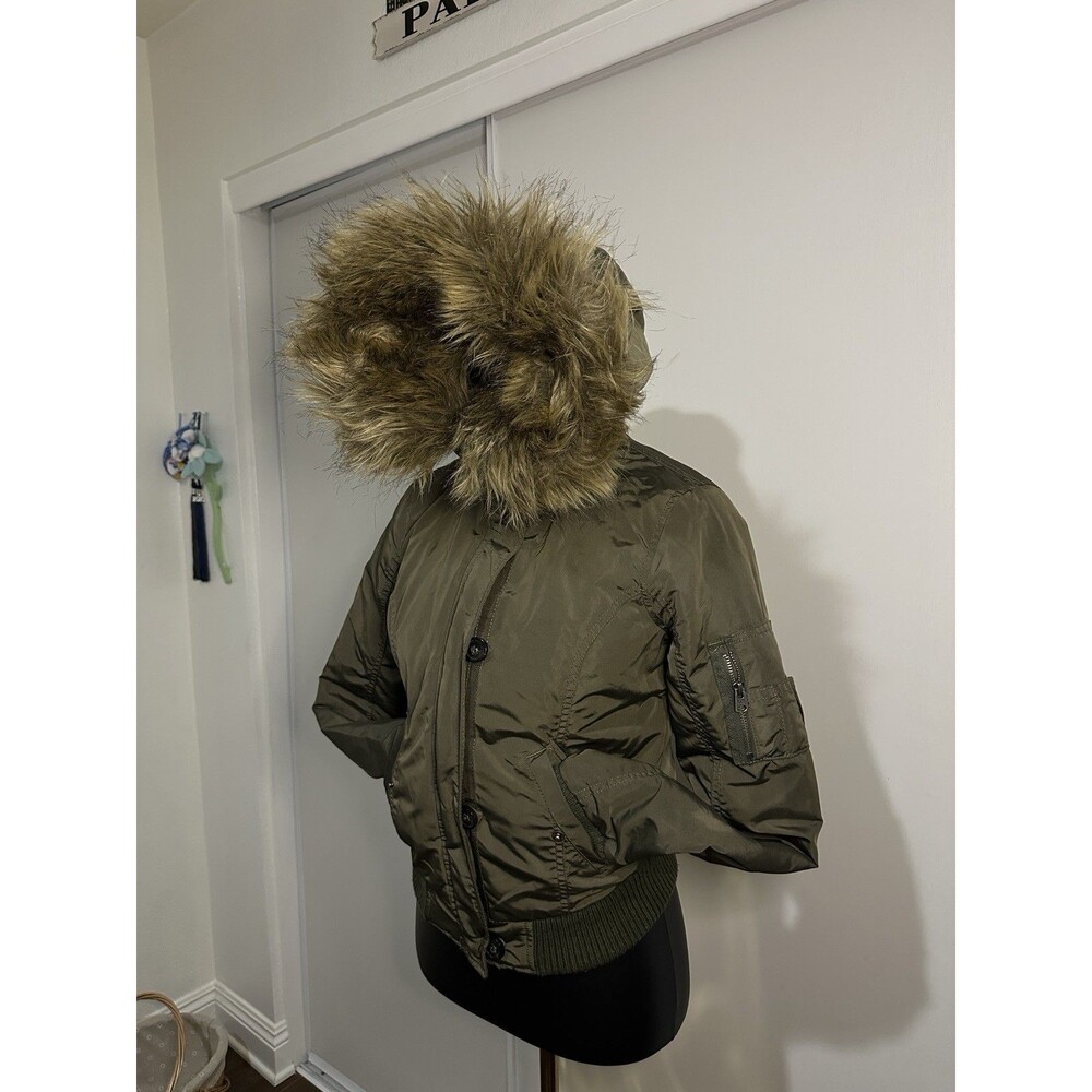 Vintage Abercrombie & Fitch Fur Jacket Size Small Babydoll Y2K - Picture 3 of 9
